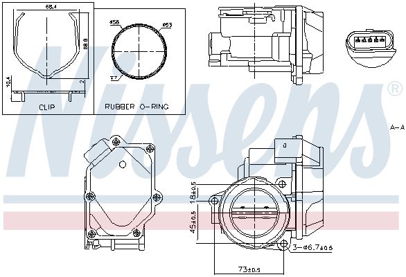 Nissens 955055 Корпус дросельного вузла