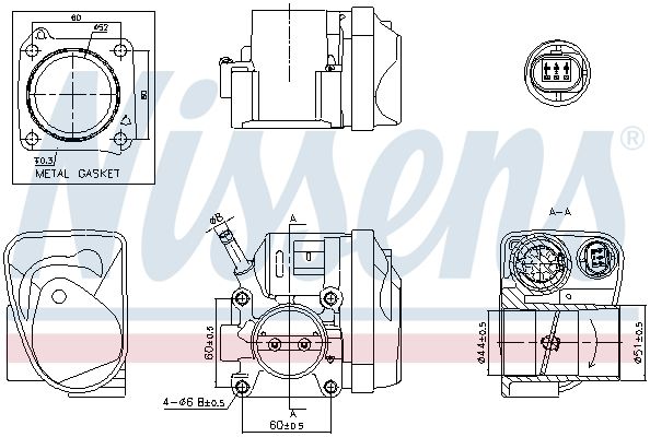 Nissens 955057 Корпус дросельної заслiнки First Fit