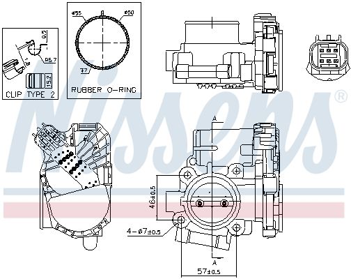 Nissens 955059 Корпус дросельної заслінки First Fit