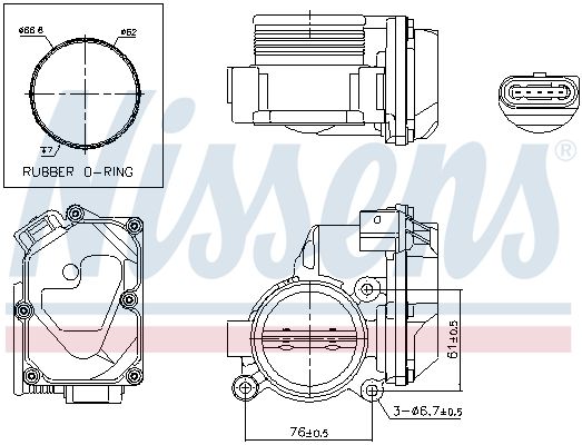 Nissens 955060 Корпус дросельної заслінки First Fit