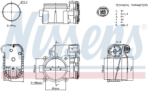 Nissens 955069 Корпус дросельної заслінки First Fit