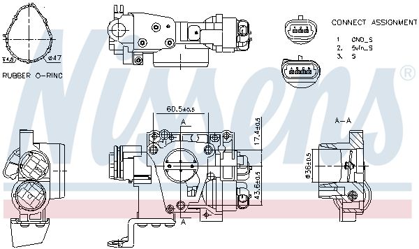 Nissens 955074 Корпус дросельного вузла
