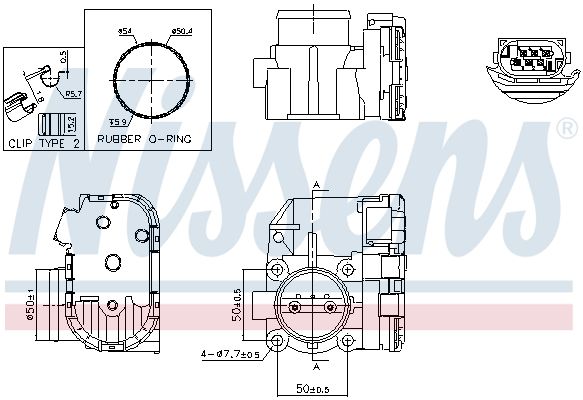 Nissens 955075 Корпус дросельного вузла