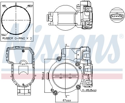 Nissens 955076 Корпус дросельного вузла
