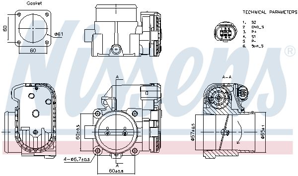 Nissens 955079 Корпус дросельної заслiнки First Fit