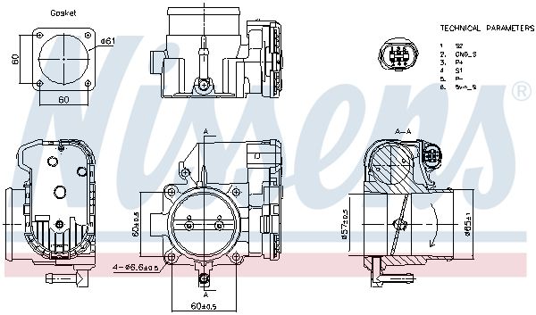 Nissens 955081 Корпус дросельної заслiнки First Fit