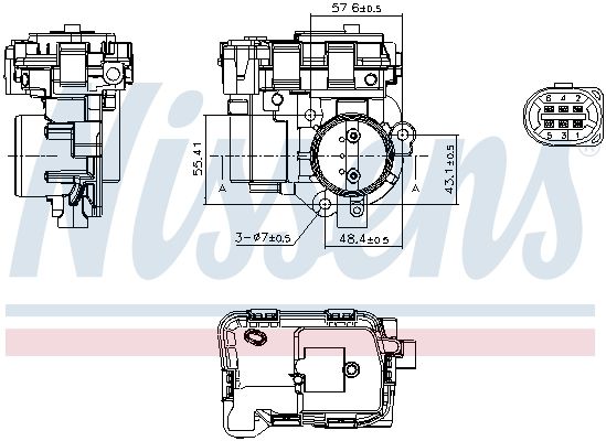 Nissens 955082 Корпус дросельної заслiнки First Fit