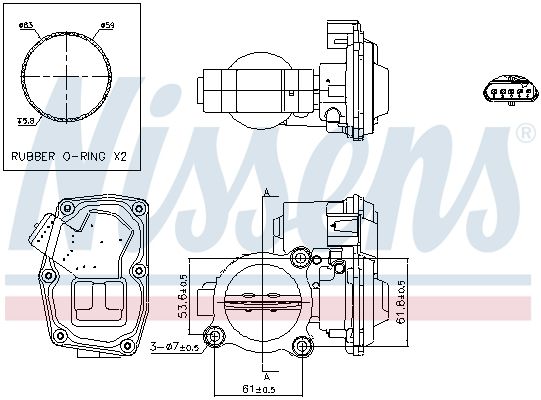 Nissens 955089 Корпус дросельної заслінки First Fit