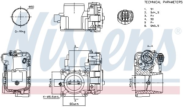 Nissens 955090 Корпус дросельної заслінки First Fit