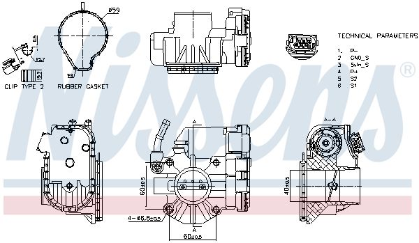 Nissens 955091 Корпус дросельної заслiнки First Fit