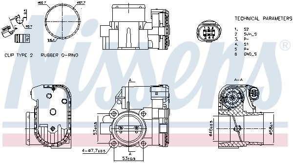 Nissens 955093 Корпус дросельного вузла