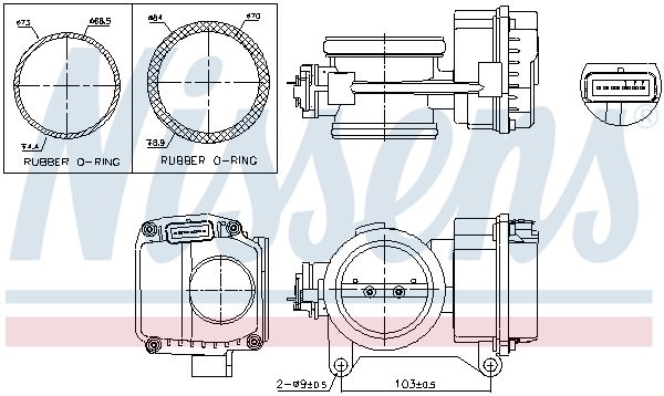 Nissens 955096 Корпус дросельної заслiнки First Fit