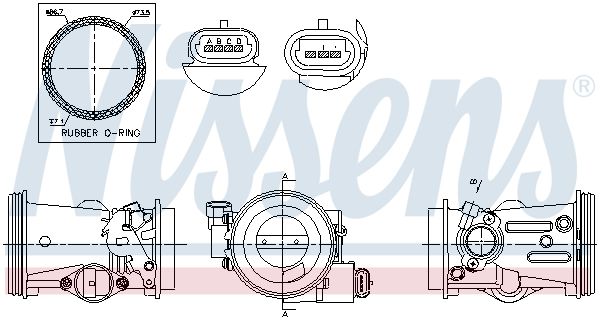Nissens 955102 Корпус дросельної заслінки First Fit