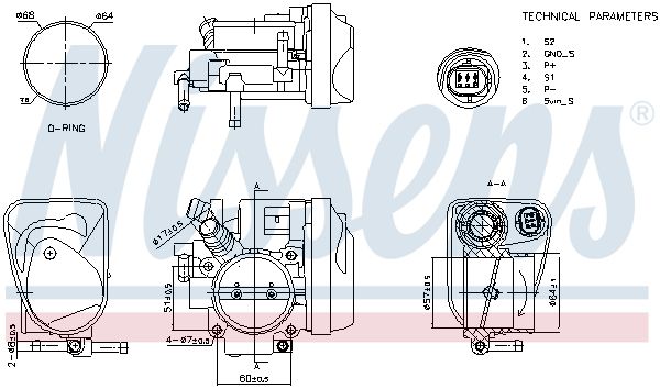 Nissens 955115 Корпус дросельного вузла
