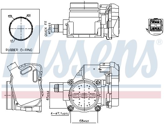 Nissens 955116 Корпус дросельної заслінки First Fit
