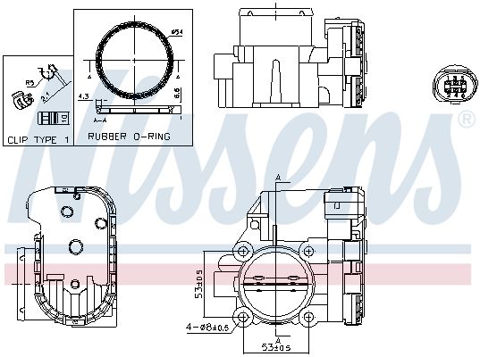 Nissens 955119 Корпус дросельного вузла