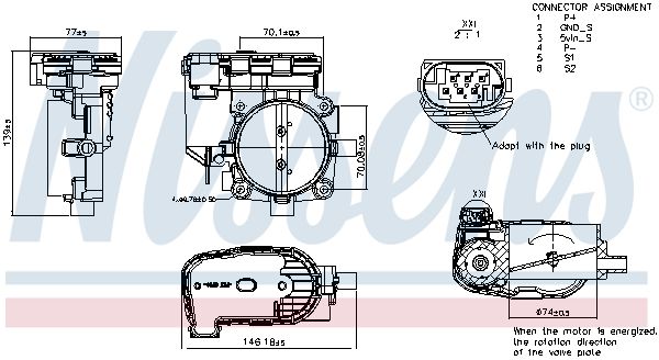Nissens 955138 Корпус дросельної заслiнки