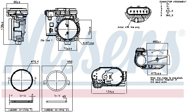Nissens 955153 Корпус дросельної заслiнки