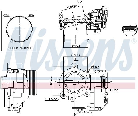 Nissens 955171 Корпус дросельного вузла