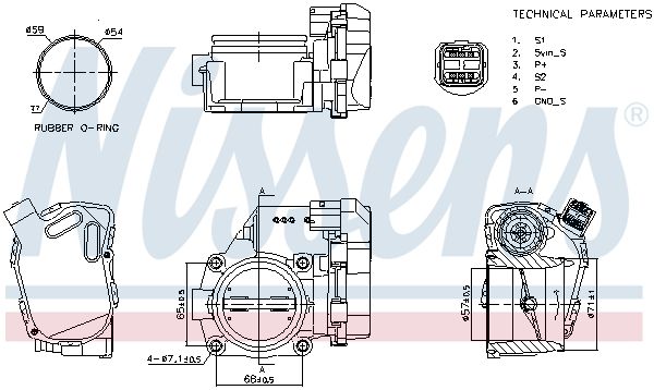 Nissens 955174 Корпус дросельного вузла