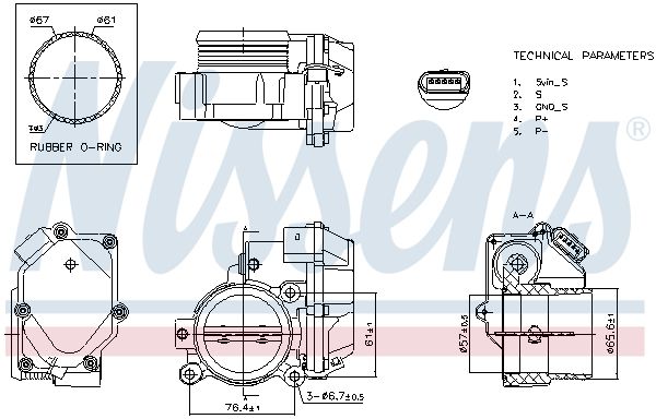 Nissens 955176 Корпус дросельної заслiнки First Fit