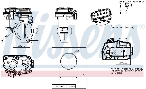 Nissens 955178 Корпус дросельного вузла