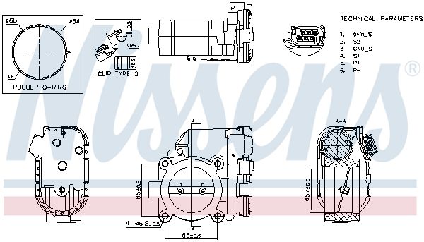 Nissens 955186 Корпус дросельного вузла