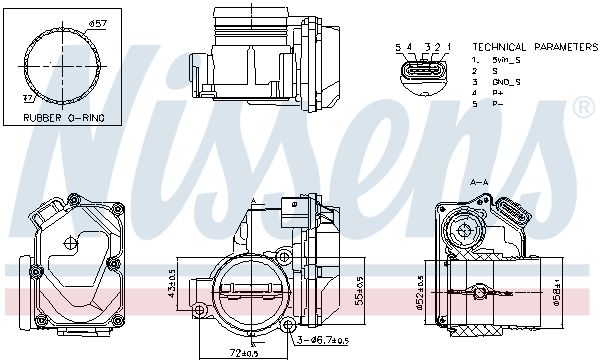 Nissens 955187 Корпус дросельної заслiнки First Fit