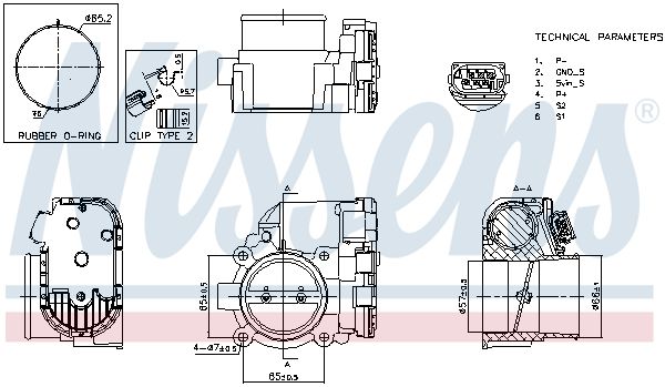 Nissens 955193 Корпус дросельної заслiнки First Fit