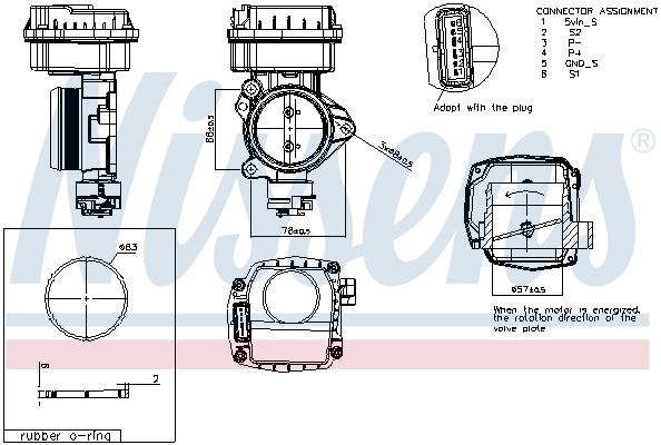 Nissens 955206 Корпус дросельного вузла