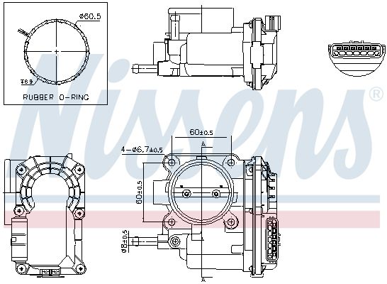 Nissens 955229 Корпус дросельного вузла