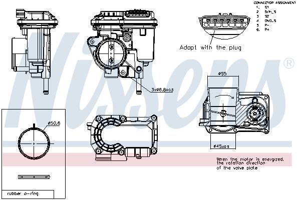 Nissens 955236 Корпус дросельного вузла