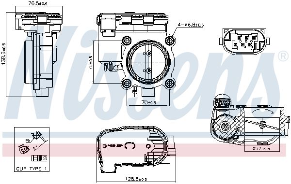 Nissens 955247 Корпус дросельного вузла
