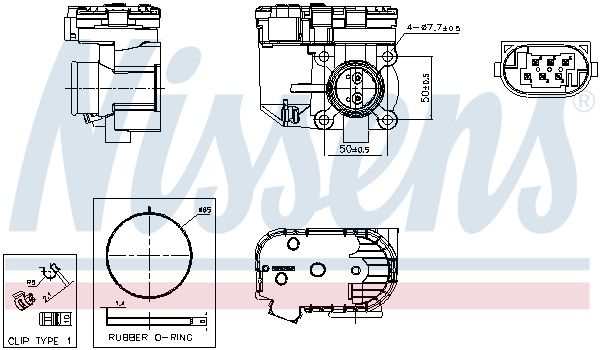 Nissens 955253 Корпус дросельного вузла