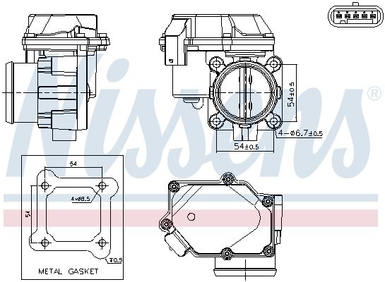 Nissens 955260 Корпус дросельної заслінки First Fit