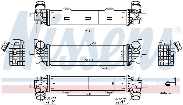 Nissens 961226 Радіатор інтеркулера