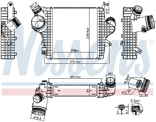 Nissens 961304 Радіатор інтеркулера