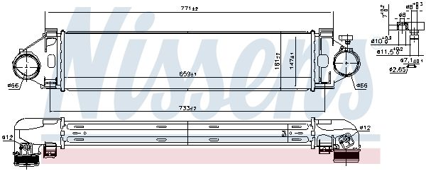 Nissens 961501 Радіатор інтеркулера