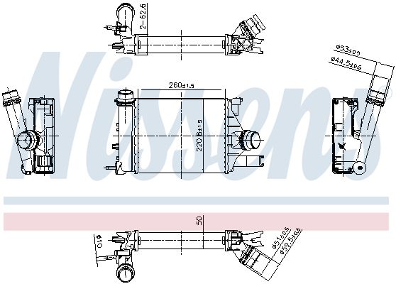 Nissens 961633 Охолоджувач наддувального повітря