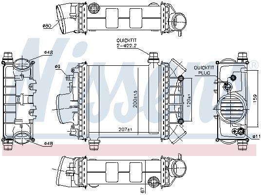 Nissens 96389 Радіатор інтеркулера