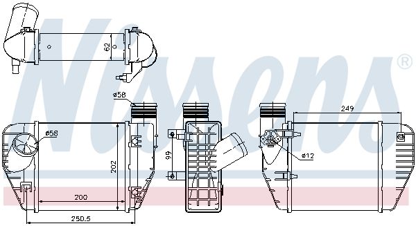 Nissens 96544 Радіатор інтеркулера