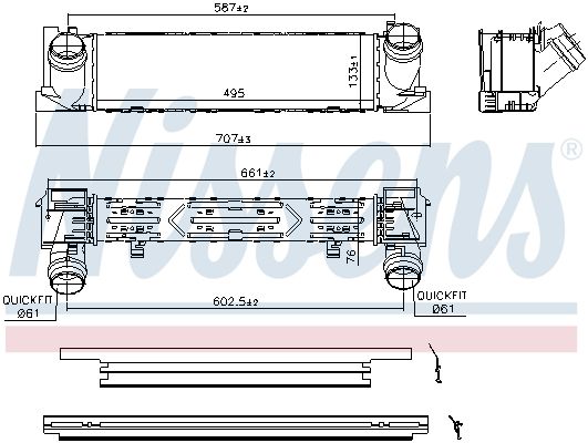 Nissens 96552 Радіатор інтеркулера