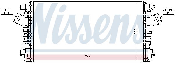 Nissens 96557 Охолоджувач наддувального повітря