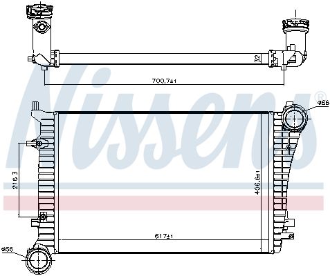 Nissens 96619 Радіатор інтеркулера