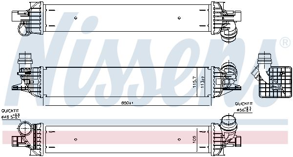 Nissens 96625 Радіатор інтеркулера