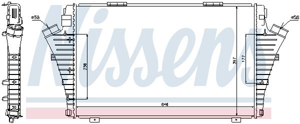 Nissens 96646 Охолоджувач наддувального повітря