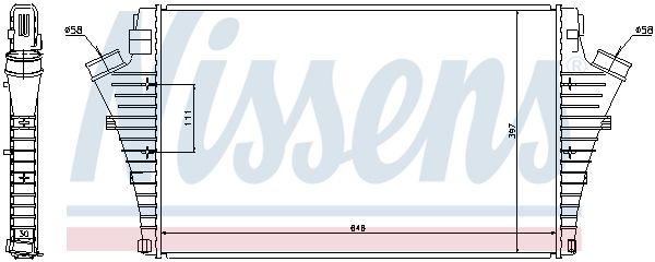 Nissens 96684 Охолоджувач наддувального повітря