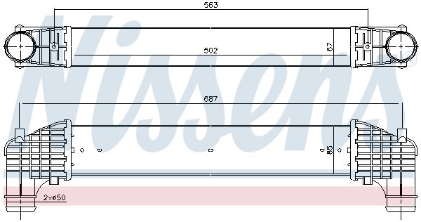 Nissens 96750 Охолоджувач наддувального повітря