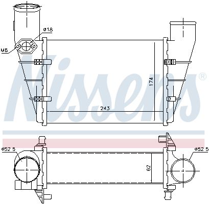Nissens 96896 Радіатор інтеркулера