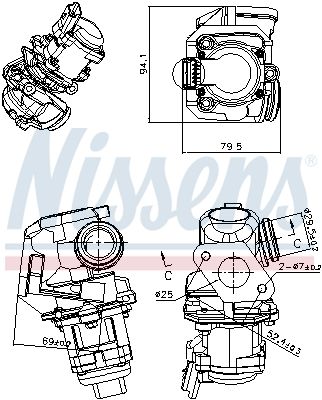 Nissens 98150 Клапан EGR First Fit